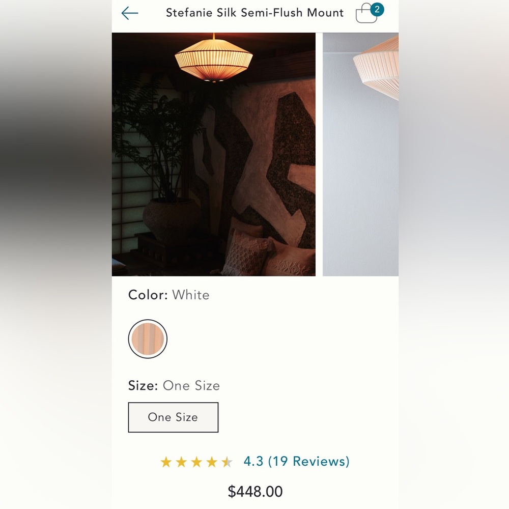 Stefanie Silk Semi-Flush Mount Light